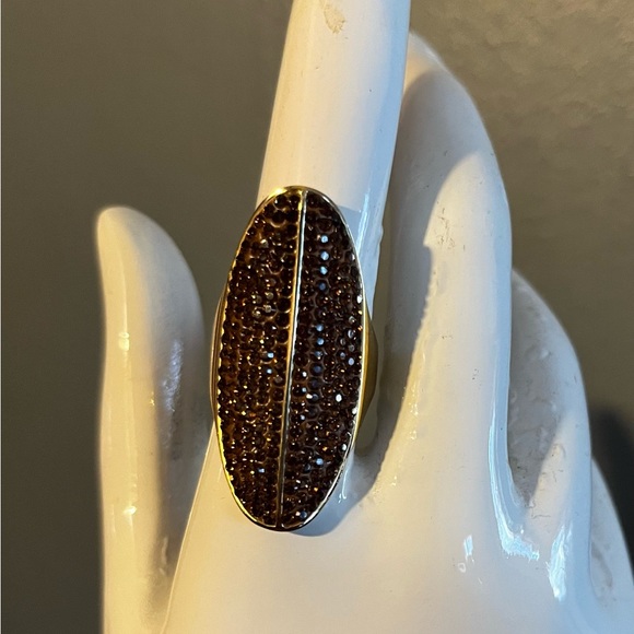 Henri Bendel Tribal Brown Crystal Ring - Picture 9 of 10